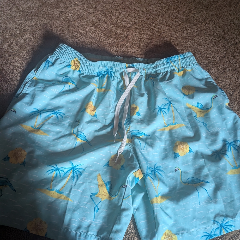 Chubbies Flamingo Print Men's Shorts 2x- LARGE XXL LK NEW $ SWIM TRUNKS SWIMSUIT